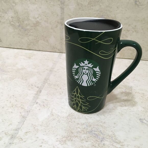 STARBUCKS TRAVEL MUG WITH LID IN GREEN - Picture 1 of 7